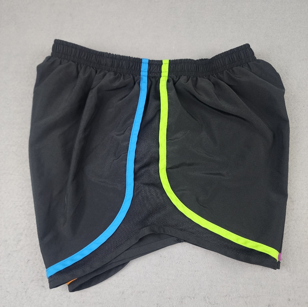 Nike Dri Fit Black Shorts with Colorful Trim Womens Medium Activewear - Picture 4 of 15